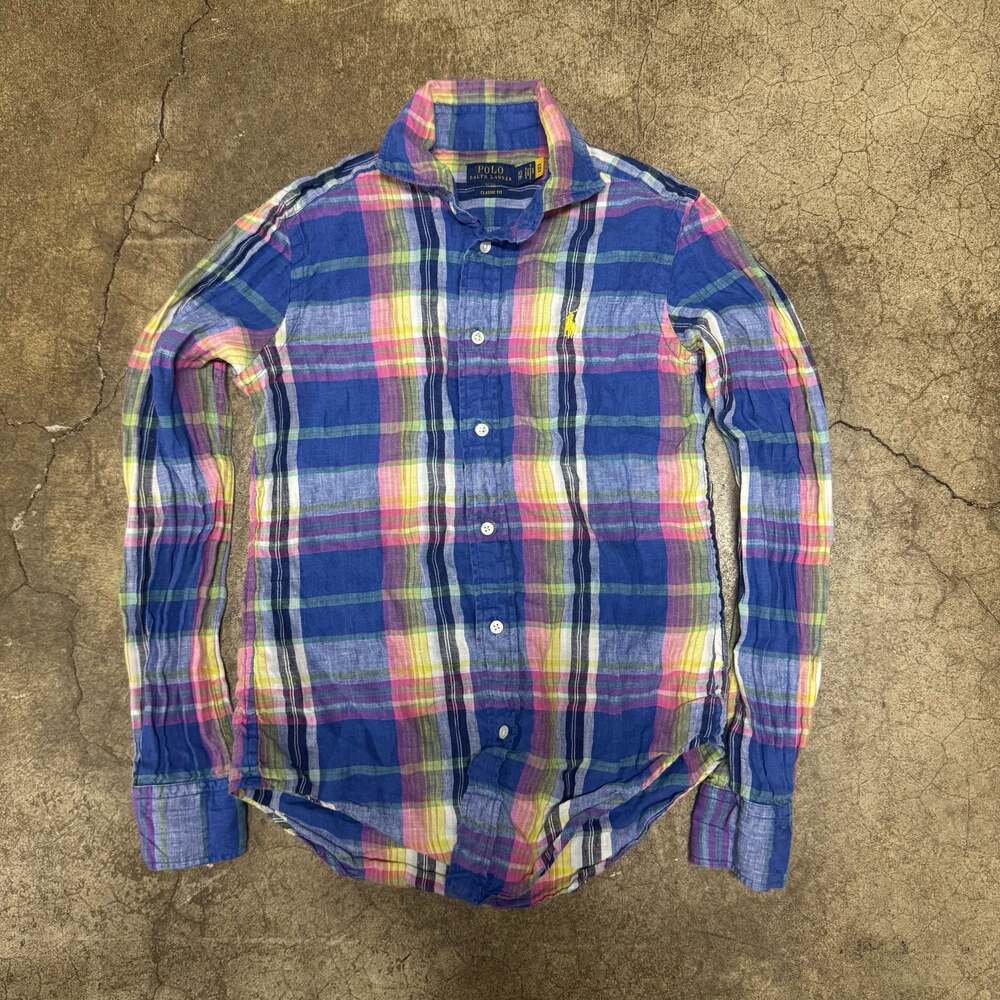 Polo Ralph Lauren Classic Fit Plaid Linen Button-Down Shirt